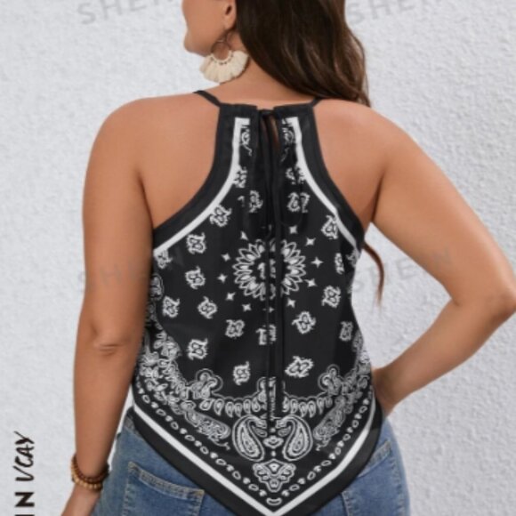 Asymmetrical Hem Halter Top - Picture 2 of 2